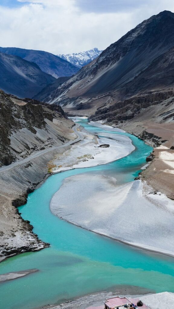 Indus river mountain gorge