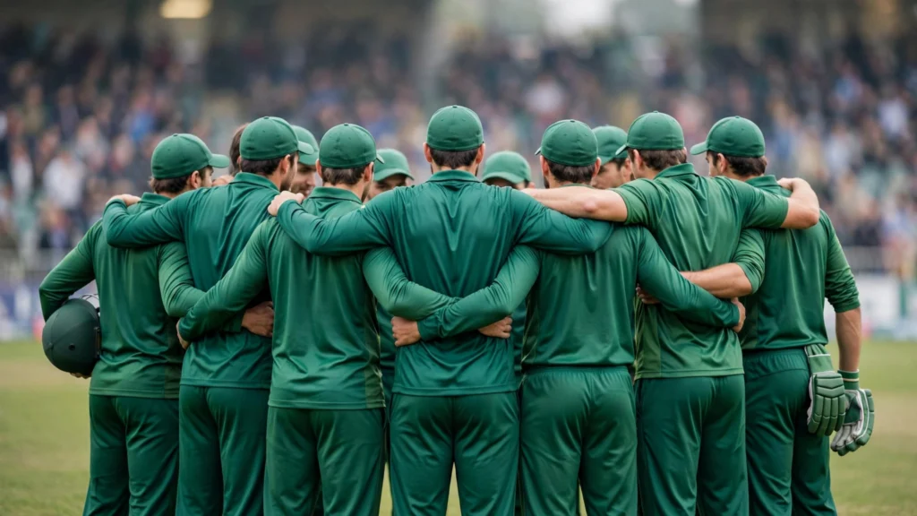 Pakistan cricket team huddle before T20I series