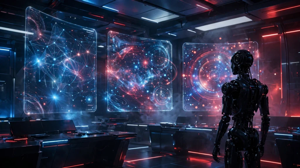 Trump Launches 'Super Intelligence Force' AI Task Force Led by Jay Clayton 2 AI robot in futuristic command center