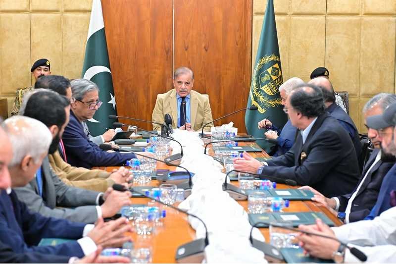 A federal cabinet meeting in session in Islamabad