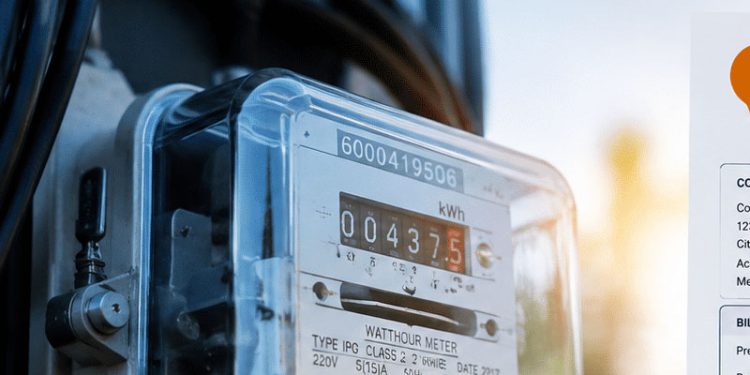 Power Division Averts Rs6 Per Unit Electricity Hike — September FPA Contained at Rs2.56 7 A domestic electricity meter next to a utility bill, showing the reading that determines fuel adjustment charges