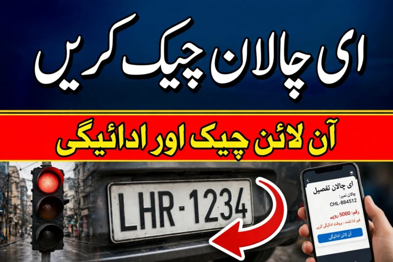 E Challan Check Online Pakistan 2026 — All Cities