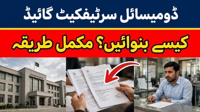 Domicile Certificate Kaise Banwayein — Complete Guide Pakistan 2026