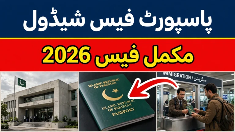 Passport Fee Pakistan 2026 — Normal and Urgent Fee Schedule