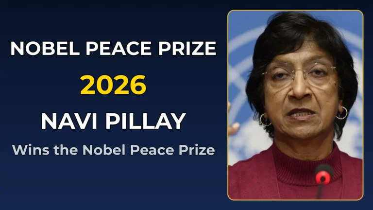 Navi Pillay Wins 2026 Nobel Peace Prize for Peace and International Law