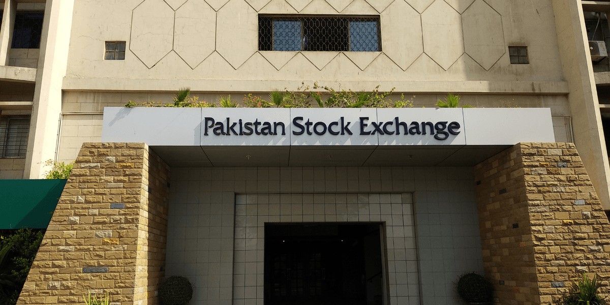 KSE-100 Ends Friday Marginally Higher at 166,420 7 Main entrance of the Pakistan Stock Exchange building on I.I. Chundrigar Road, Karachi