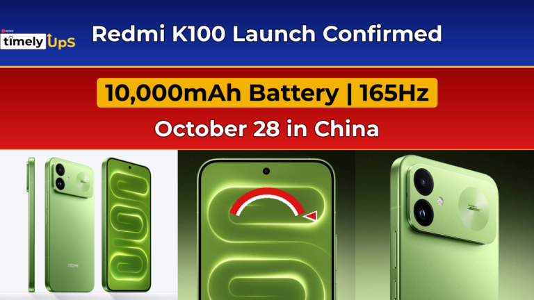 Redmi K100 Launch October 28: Snapdragon 8 Elite, 10,000mAh