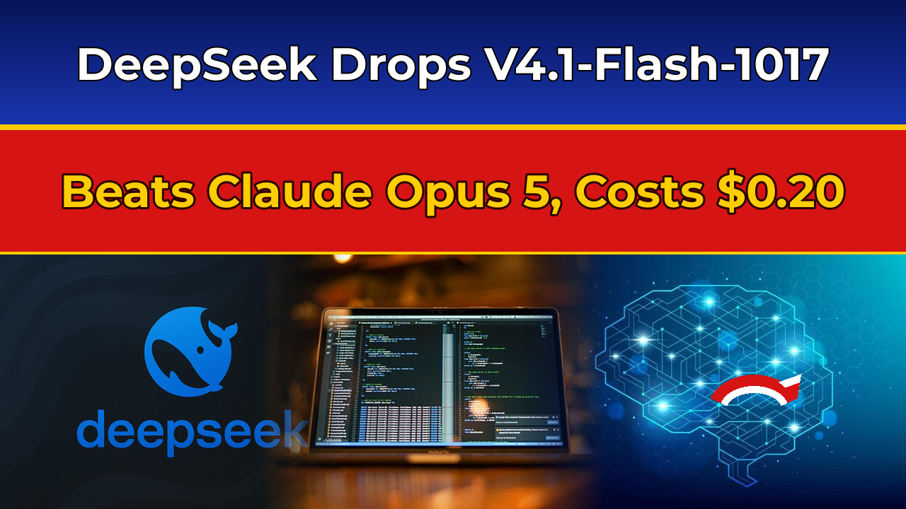 DeepSeek V4.1-Flash-1017 Launched: Open-Weights AI That Beats Claude Opus 5 at 20 Cents a Task 10 DeepSeek V4.1-Flash-1017 Launched: Open-Weights AI That Beats Claude Opus 5 at 20 Cents a Task