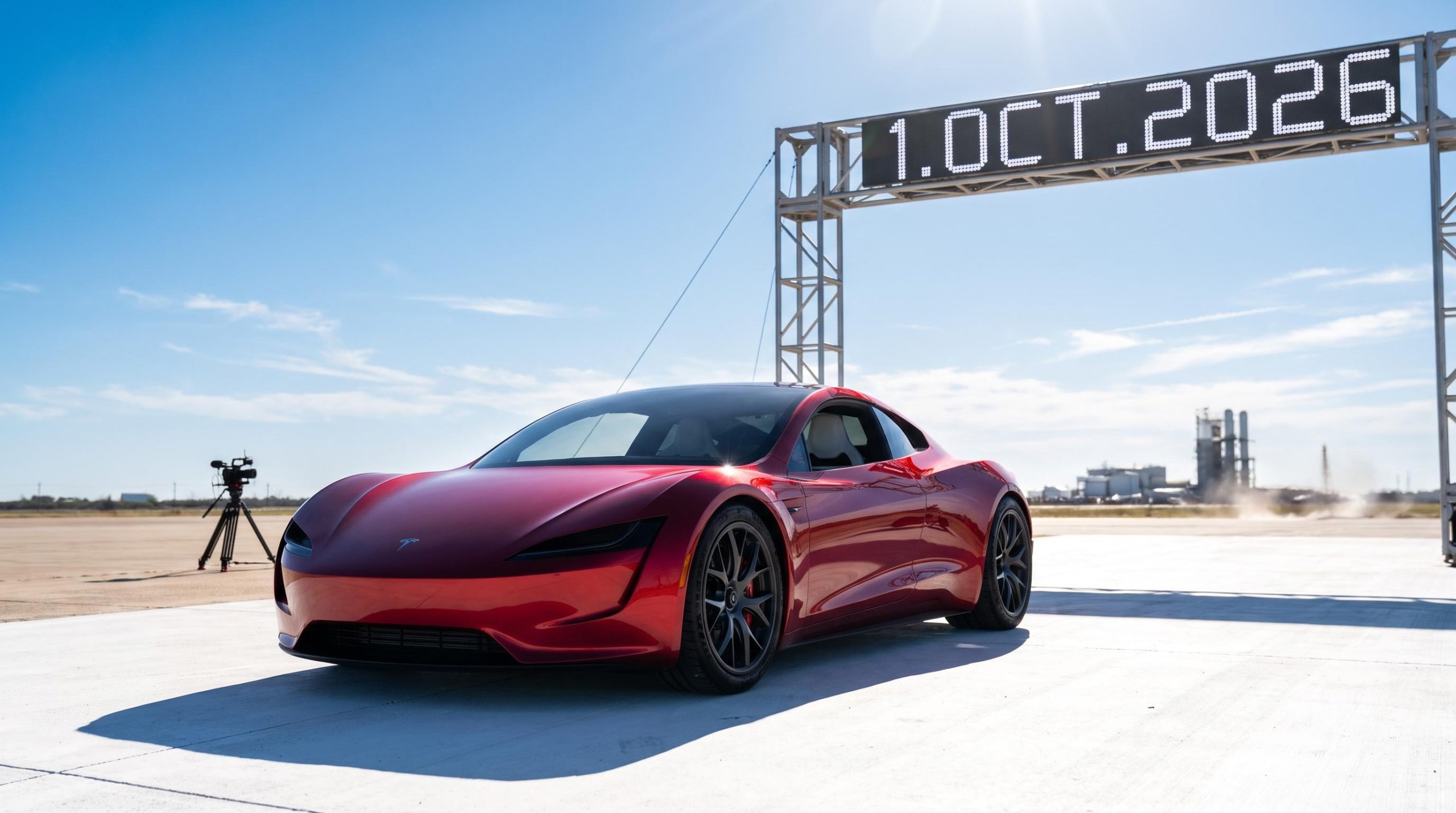 Tesla Roadster at the Waco Texas reveal event
